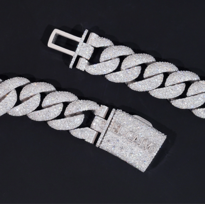 23MM MOSAIC CUBAN LINK CHAIN CUSTOM CLASP