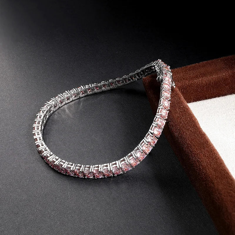 Pink VVS1 S925 Tennis Bracelet