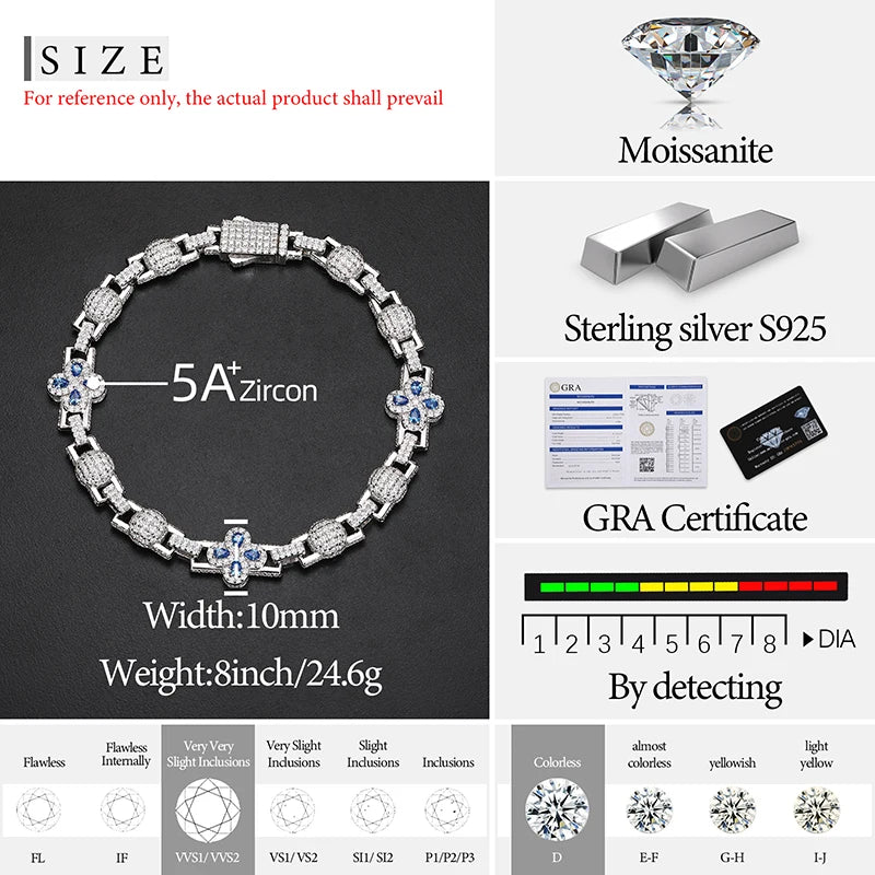 Moissanite S925 Silver Bracelet