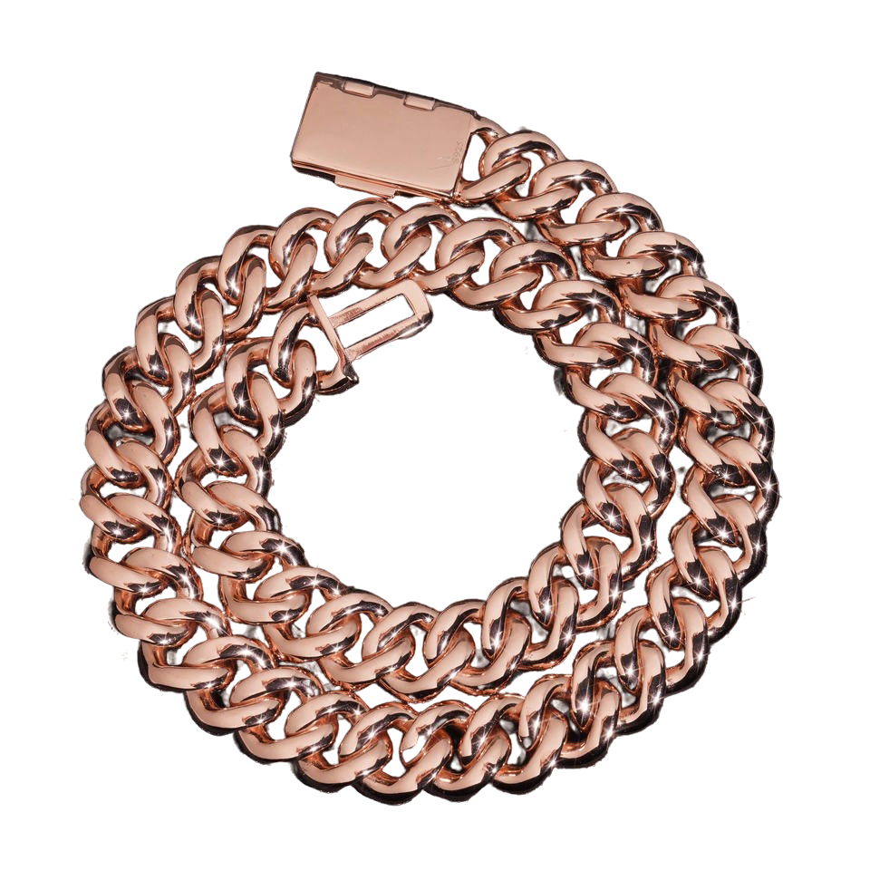 18mm 3 row cuban chain